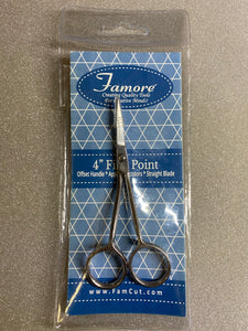 Famore 4" Fine Point Offset Handle Scissors * Straight Blade