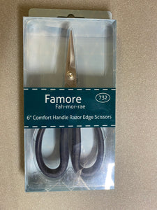 Famore 6" Comfort Handle Razor Edge Scissors