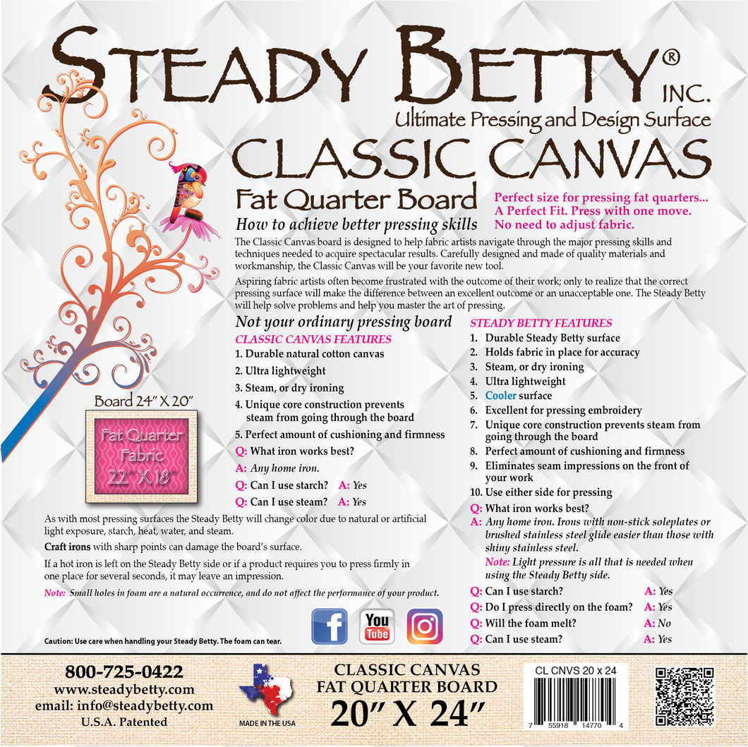 Steady Betty Classic Canvas Fat Quarter 20