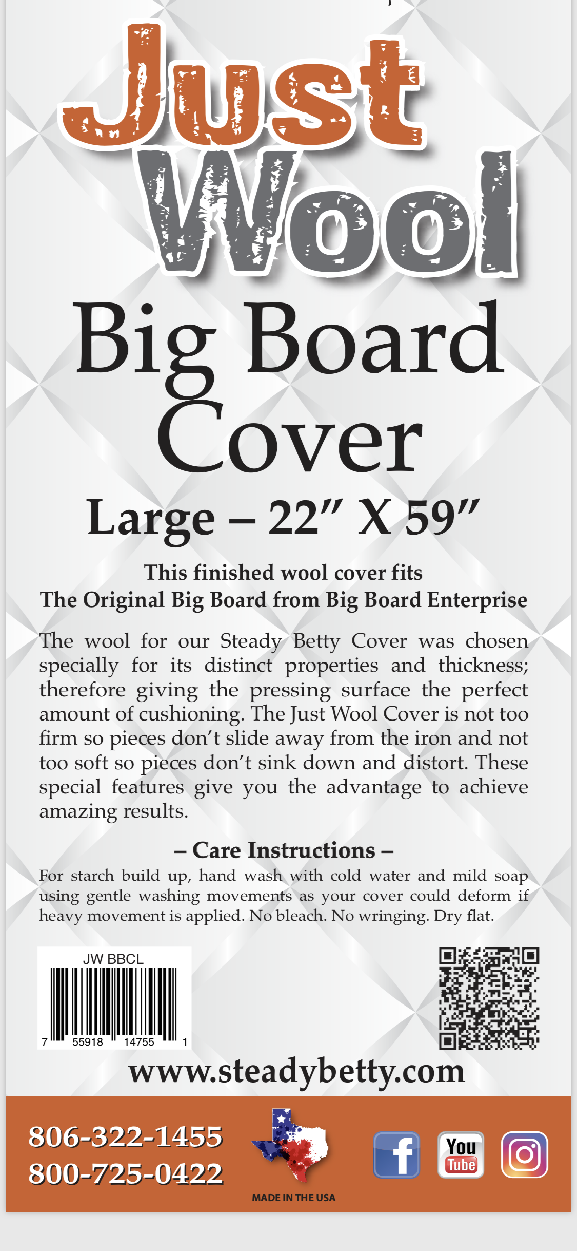 Wooly Big Board Cover The Steady Betty